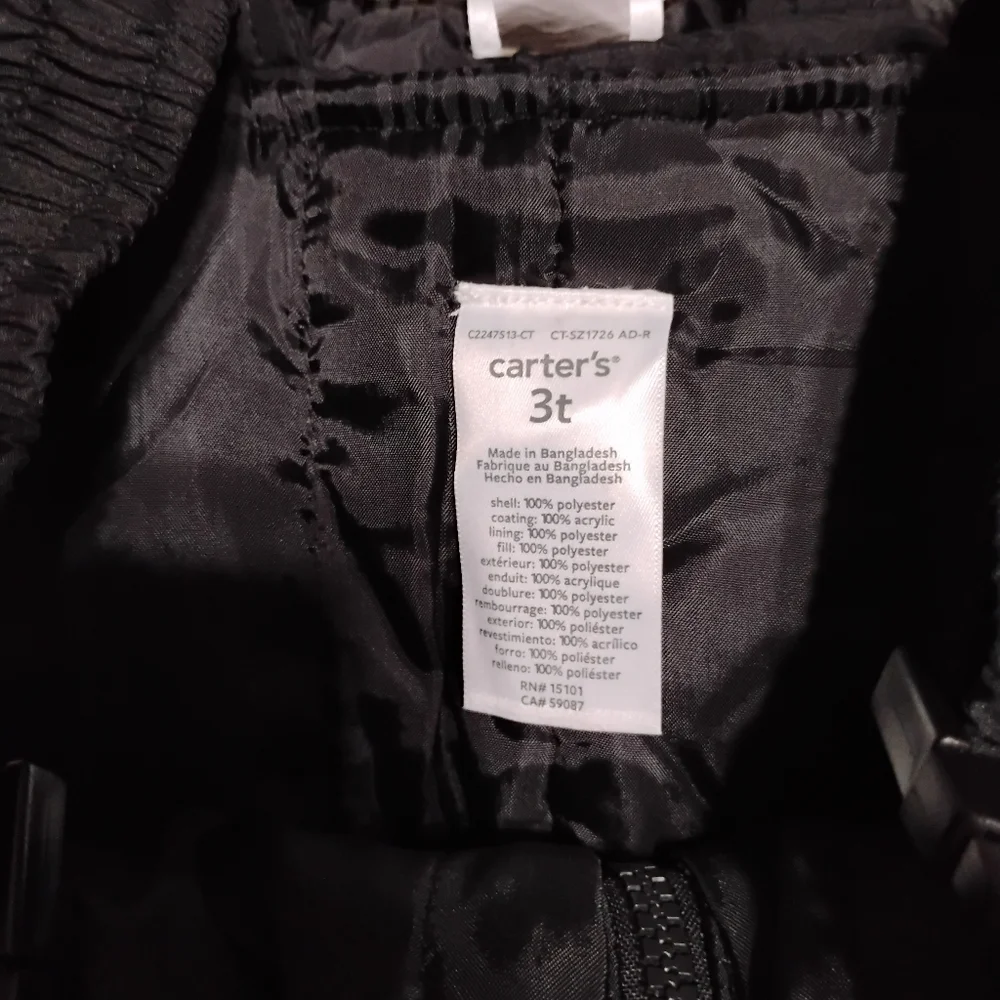 Carter's Black Kids Snow Pants